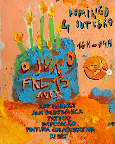 O Juno faz 13 anos: Art Market, Jam electrónica, Tattoo, Exposição, Pintura colaborativa, DJ SET