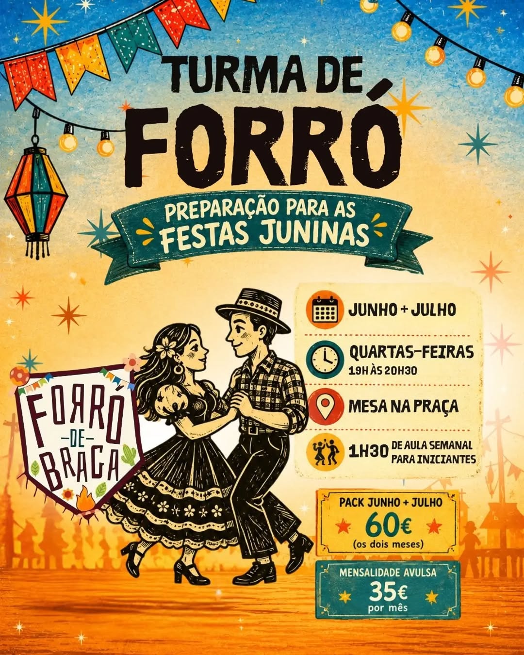 E para quem está com vontade, mas ainda não se sente "à vontade" neste ritmo quente que é o forró…