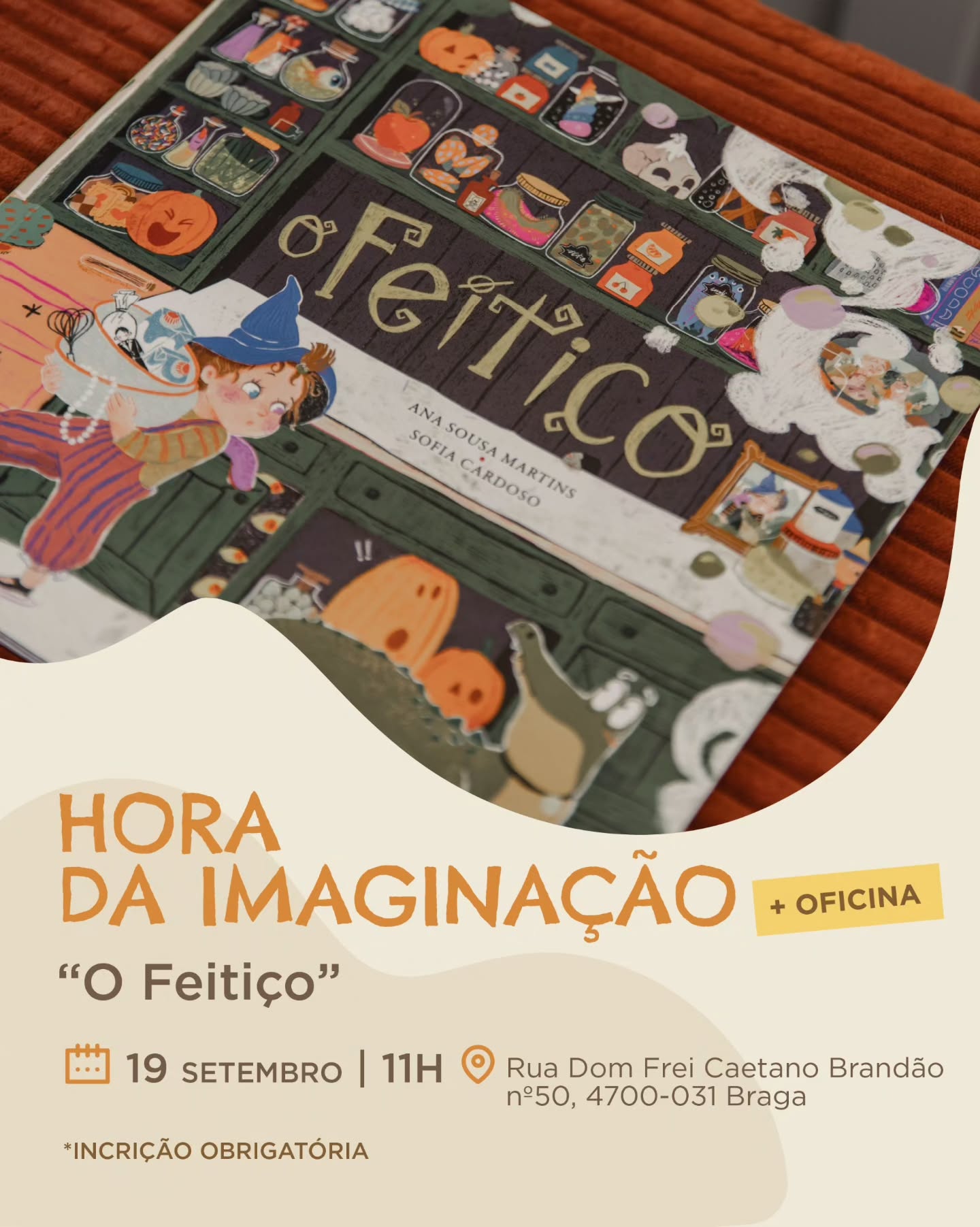 Hora da Imaginação: leitura do livro em destaque + oficina