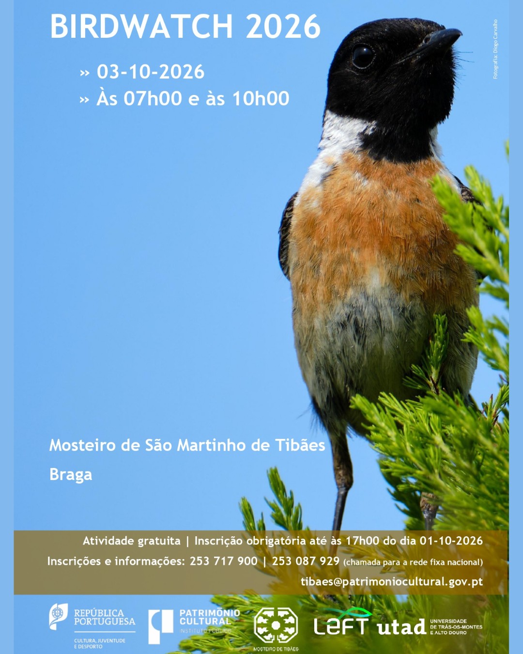 BIRDWATCH 2026_OBSERVAÇÃO DE AVES NA CERCA DO MOSTEIRO DE TIBÃES